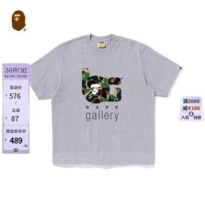 BAPEGALLERY印花限定款短袖T恤
