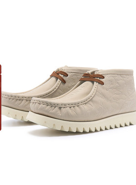 BAPE MANHUNT女鞋春夏压纹迷彩印系带袋鼠靴休闲鞋291028K