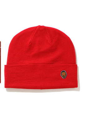 BAPE X KID CUDI联名配饰卡通刺绣徽章纯色冷帽针织帽180906F