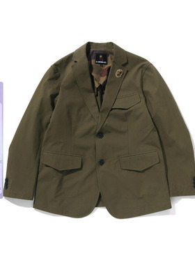 MR.BATHING APE男装25年春夏猿人胡子金属徽章休闲西装301421O