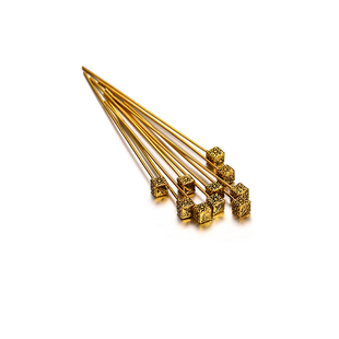 diy饰品配件 方形花形花头针民族风百搭发饰古典古风发簪耳饰配件