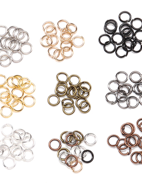 开口环连接单圈扣金属圆环手工diy饰品材料手链项链串珠吊坠配件