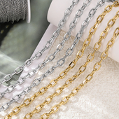 不锈钢批角十字椭圆链散链手工制作diy手链项链包包挂链饰品配件