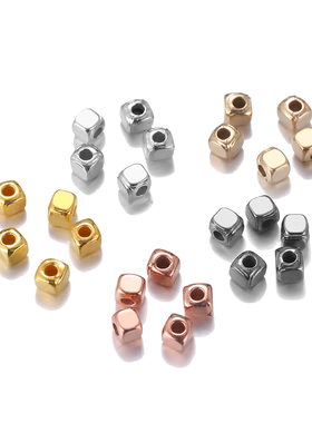 DIY饰品配件 CCB正方形方珠 正方体间隔珠 手串手链间隔珠材料