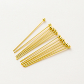 14k包金18k镀真金球头圆针T针九字串珠针耳环吊坠饰品挂件材料