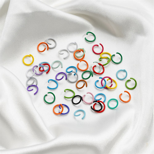 彩色烤漆款开口圈diy手机链圆环