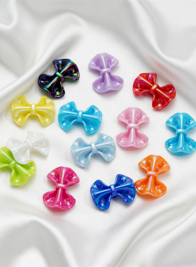 亚克力马贝饺子皮糊蝶结珠儿童手工diy卡通串珠手链项链配件材料