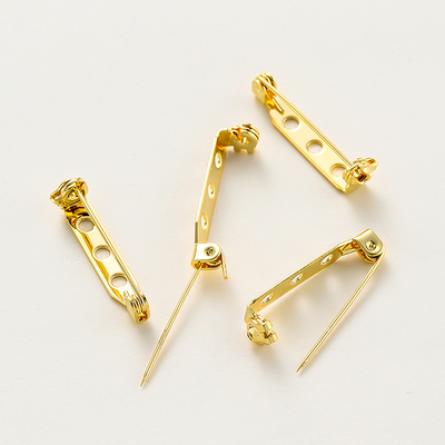 保色14k18k镀真金别针胸针简易扣