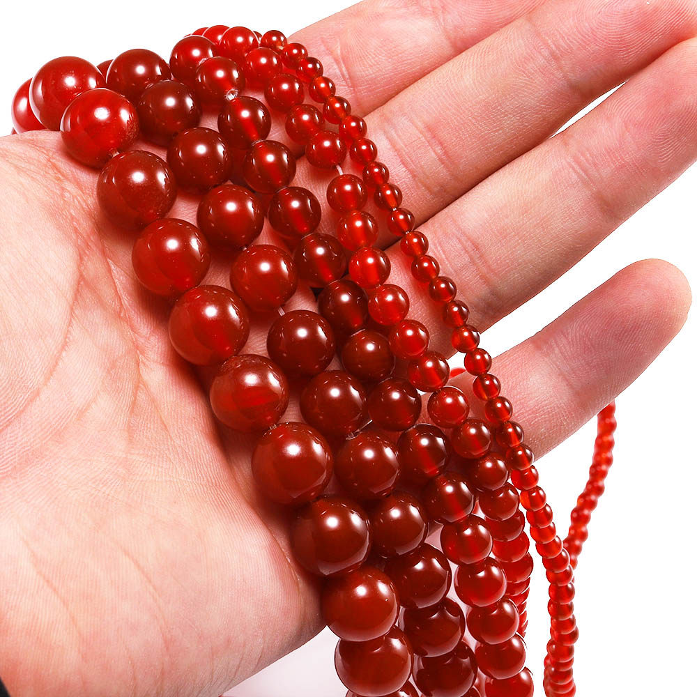 CARNELIAN 루스 비즈 짙은 보라색 노란색 TIANHE 컬러 라운드 비즈 반제품 DIY 수제 보석 액세서리 팔찌