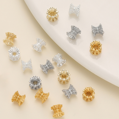 保色14k18k小蛮腰镂空双面花托