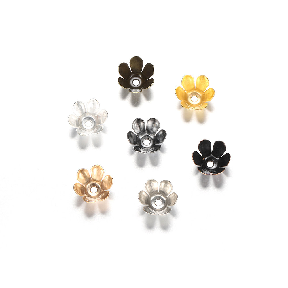 diy饰品配件材料 扇形花瓣珠帽 扇形6花瓣花朵隔珠吊坠散珠花托