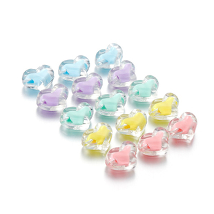 串珠手工diy材料亚克力珠子手链发圈散珠透明内彩珠爱心穿珠配件