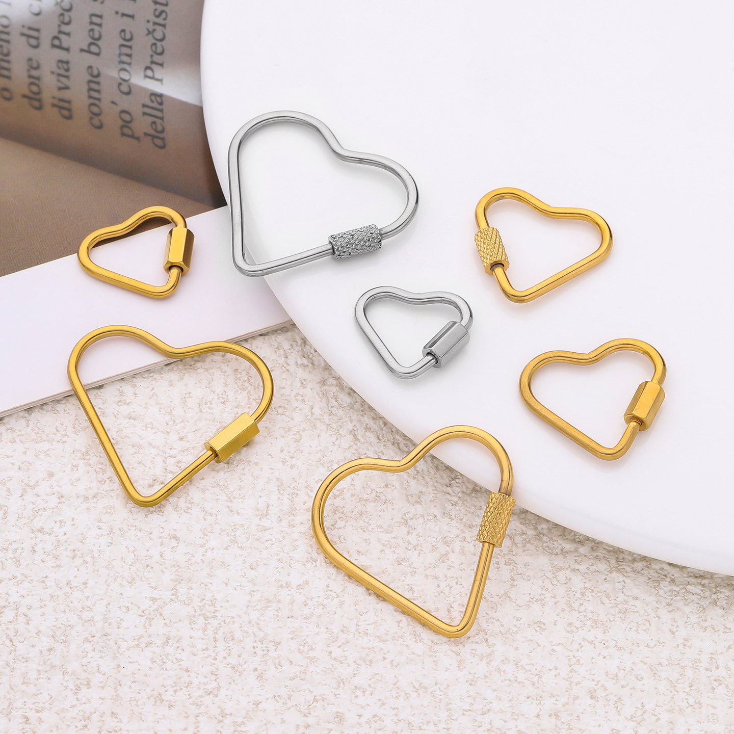 304不锈钢爱心登山扣连接扣手工制作diy钥匙圈包链挂扣饰品配件,饰品/流行首饰/时尚饰品新,其他DIY饰品配件,淘宝优惠券,粉丝福利购,淘宝优惠卷