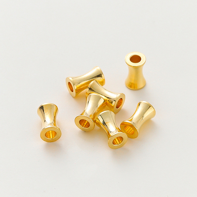 保色真金竹节手链隔珠