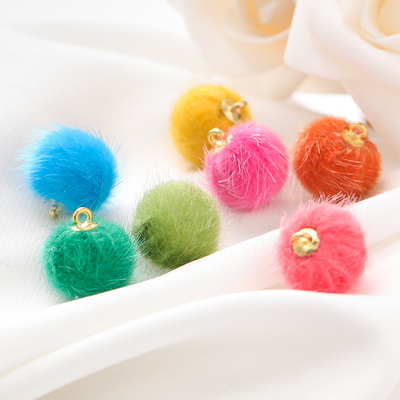 15mm毛茸茸仿水貂毛球吊坠