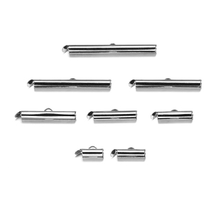 Diy项链手链连接器压接端珠串珠端部扣环扣管滑块端盖珠宝制作