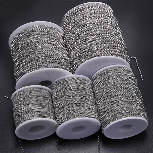 Украшение-шарик из нержавеющей стали, аксессуар, аксессуары, ткань, цепь, цепочка для ключей, нержавеющая сталь AISI 304, 5м