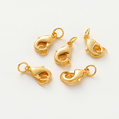 保色14k18k焊接闭口圈龙虾扣套组