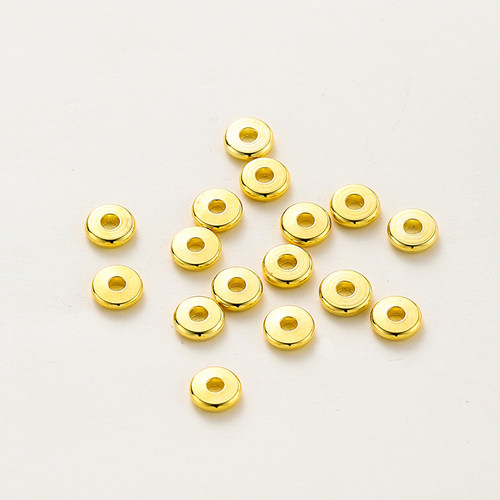 保色14k18k扁隔片手链隔珠配件