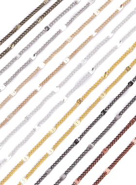 135sf加密链细链条 DIY饰品配件 吊坠配链手链项链满天星链条散装