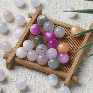 光变树脂散珠紫外线变色圆珠子 手工diy包包挂件手链项链串珠材料