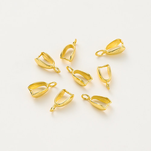 保色镀真金吊瓜子扣项链diy