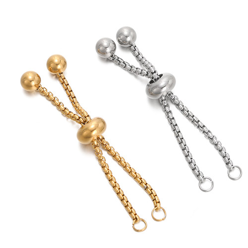 不锈钢抽拉式硅胶手链调节延长链