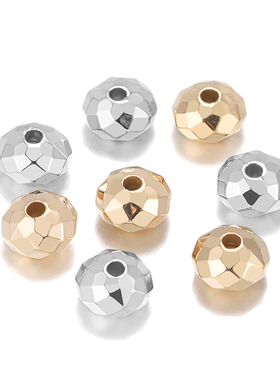 DIY饰品配件 8mm珠子CCB间隔珠 多面体间隔珠 手串手链间隔珠材料