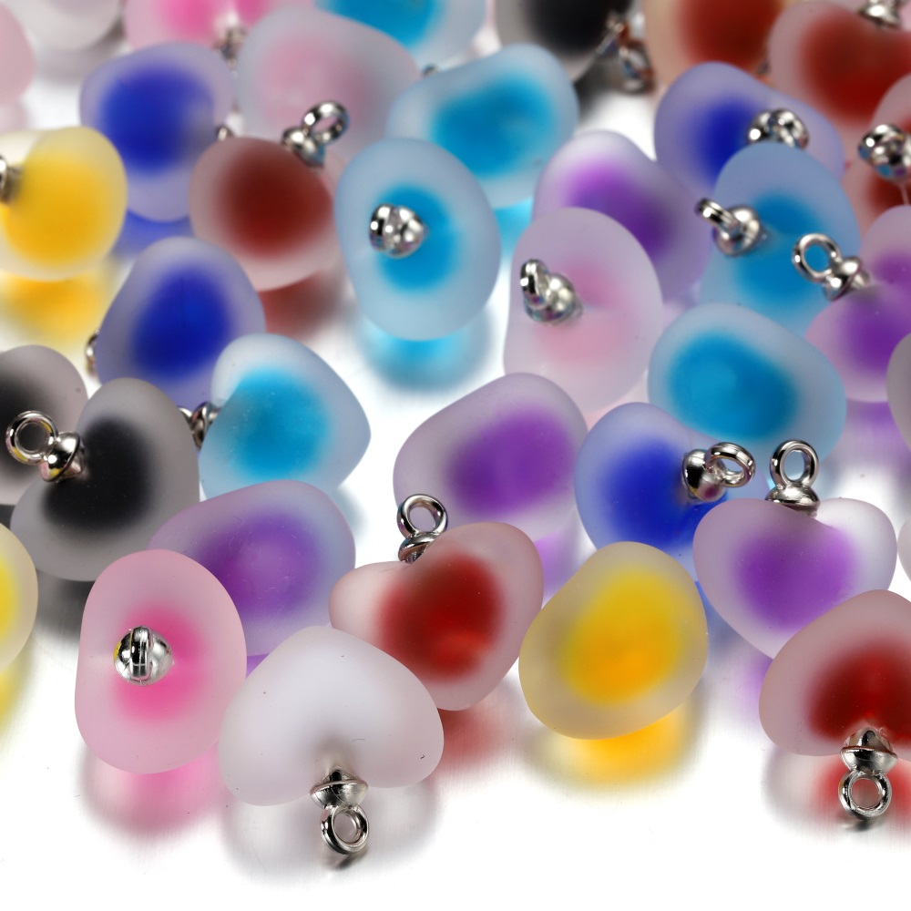 新蚁diy饰品树脂砂糖爱心散珠