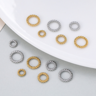 304不锈钢溜光螺纹圈闭口圈单圈连接圈手工diy手链项链饰品配件