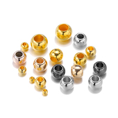 DIY饰品 散珠圆珠塑料珠 CCB电镀大孔珠子 厂家直销 手工串珠配件