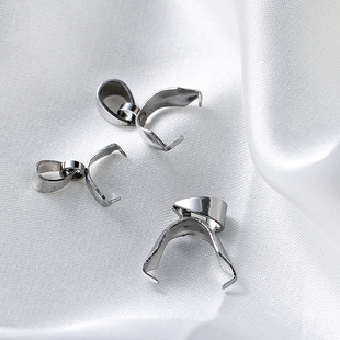 保色钛钢瓜子扣项链手链玉坠夹扣玉扣扣头翡翠扣子穿针夹扣吊坠托