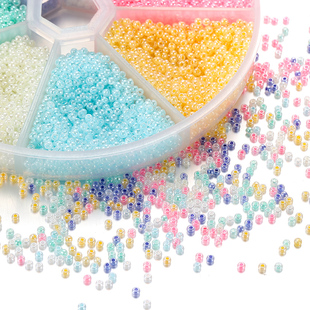 DIY珠子手工饰品配件 3mm玻璃小米珠套装项链手链串珠散珠材料包