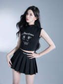 现货 易碎商店 漫画印花T恤小众超显瘦上衣休闲背心 送袖 套