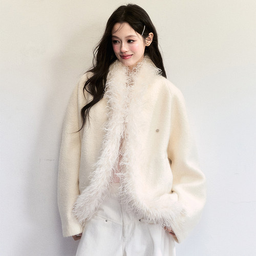 FragileHeart羊毛休闲蝙蝠袖外套
