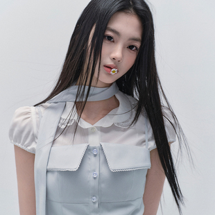 叠穿衬衫 易碎商店·韩系设计感短款 吊带显瘦上衣两件套装 现货