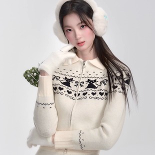 针织开衫 费尔岛毛衣套装 易碎商店·葵猫小筑 短裙 徐艺洋同款