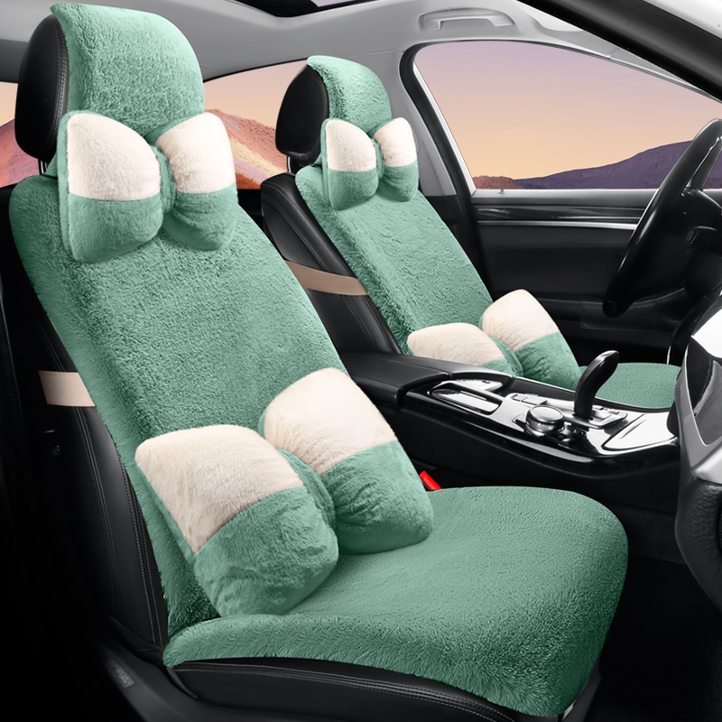 22新款短毛绒汽车坐垫大众途观L帕萨特迈腾B8速腾冬季半包座套垫