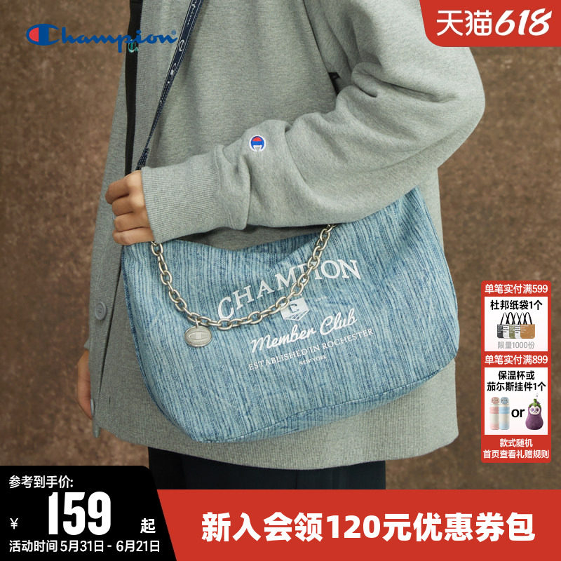 Champion冠军单肩背包女手提包男通勤户外时尚运动斜挎托特包旅行