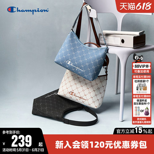 Champion冠军时尚满印单肩背包