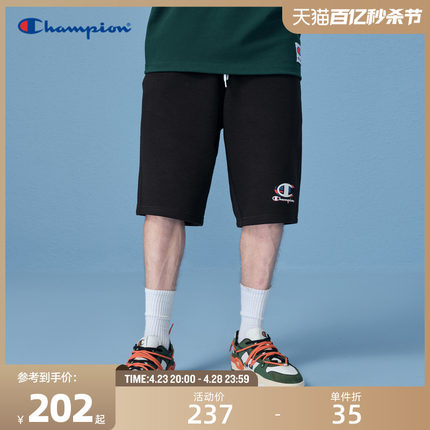 Champion冠军短裤男2024夏季新款胶印logo潮流直筒休闲裤运动裤子