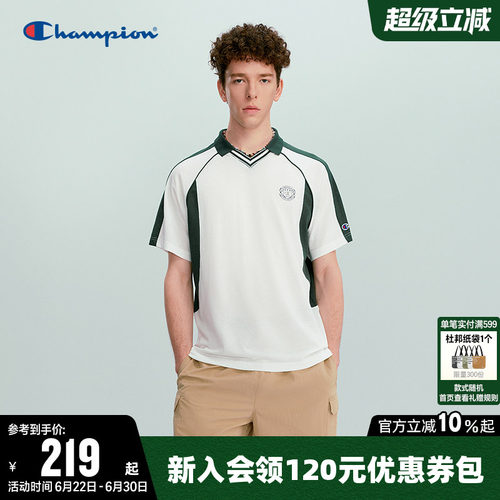 Champion冠军短袖POLO衫T恤男
