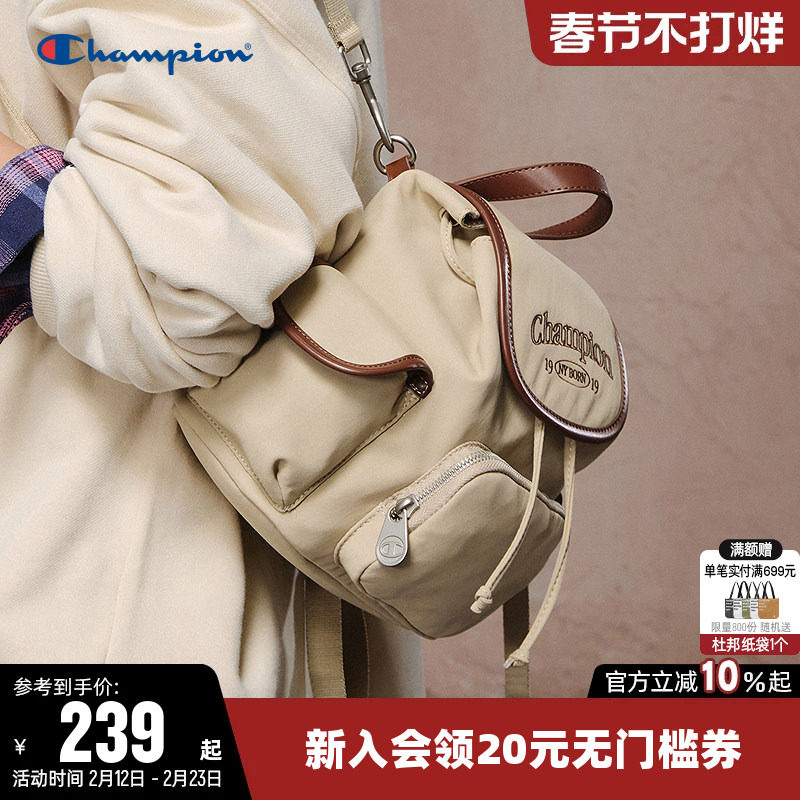 Champion冠军mini小型双肩背包2026春女男墩墩包时尚校园旅行包潮