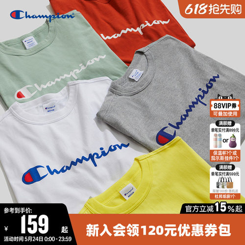 CHAMPION冠军休闲情侣短袖T恤
