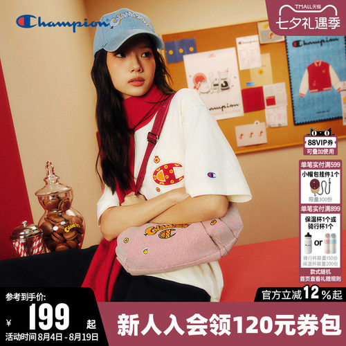 纯棉短袖T恤Champion冠军情侣