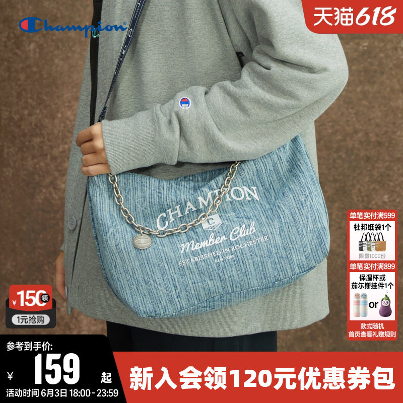 Champion冠军单肩背包女手提包男通勤户外时尚运动斜挎托特包旅行