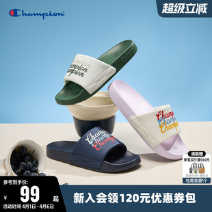 女Slide 凉拖鞋 新款 子男潮 Script夏季 鞋 Triple Champion冠军夏季
