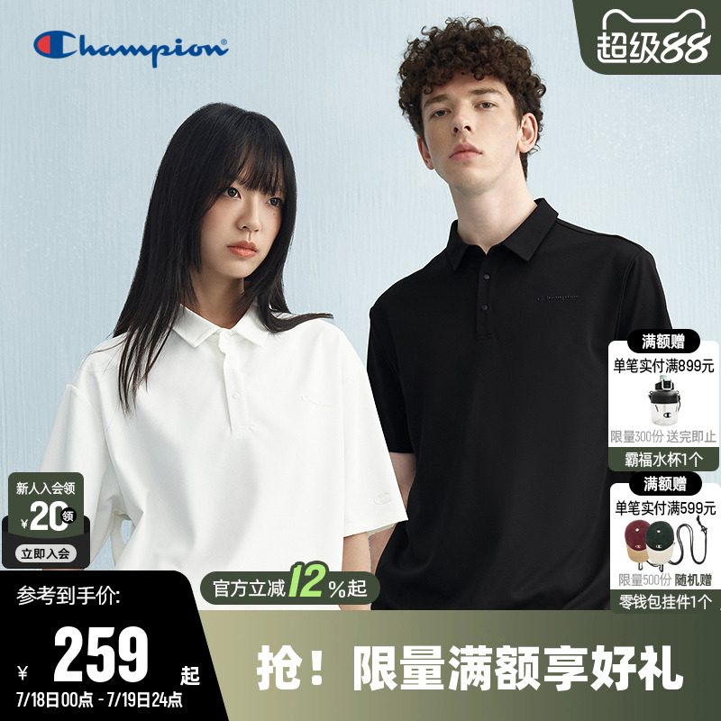 Champion冠军情侣POLO衫短袖T恤