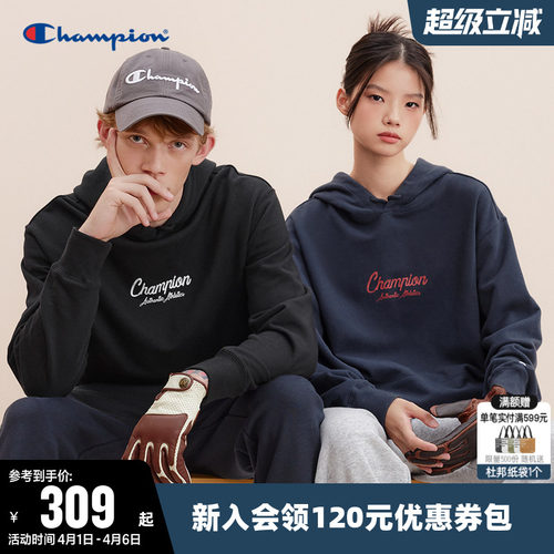 印花卫衣Champion冠军情侣