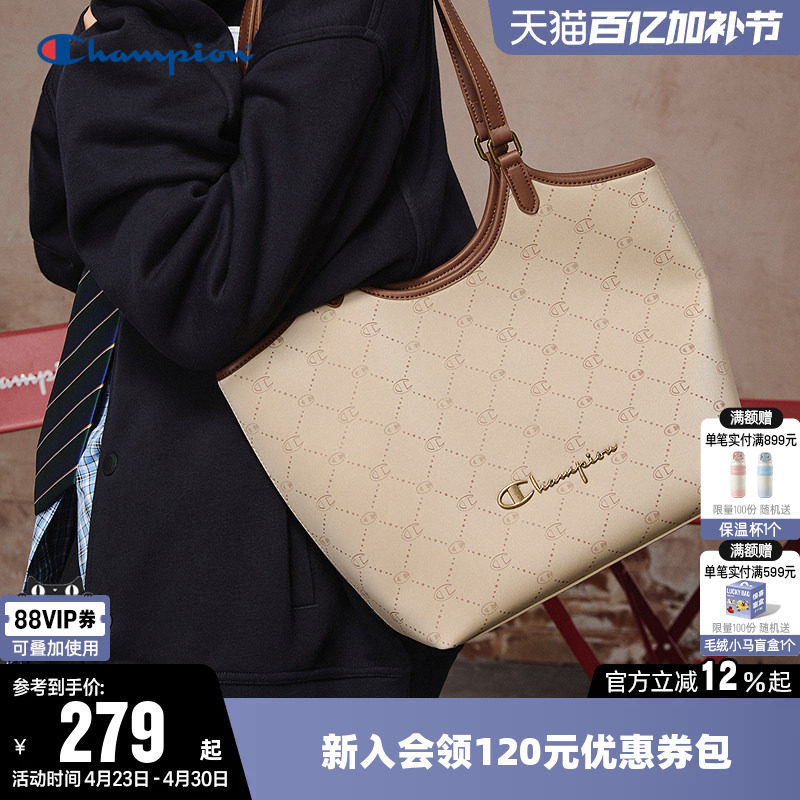 Champion冠军单肩背包2026春新款手提包男女情侣时尚挎包托特包潮